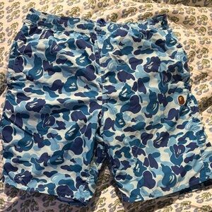 A Bathing Apr Blue Camo Men's Swim Shorts size Large